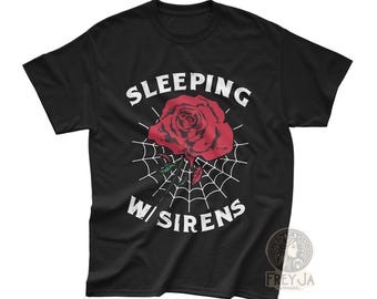 Camiseta "Durmiendo con sirenas" - Camiseta unisex de banda de rock - Regalo de ropa de música metal