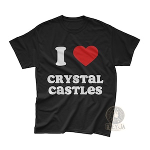 Crystal Castles Exclusive T-Shirt - Unisex Music Band Merch - I Love Crystal Castles Tee - Indie Music Gift - Edith Frances