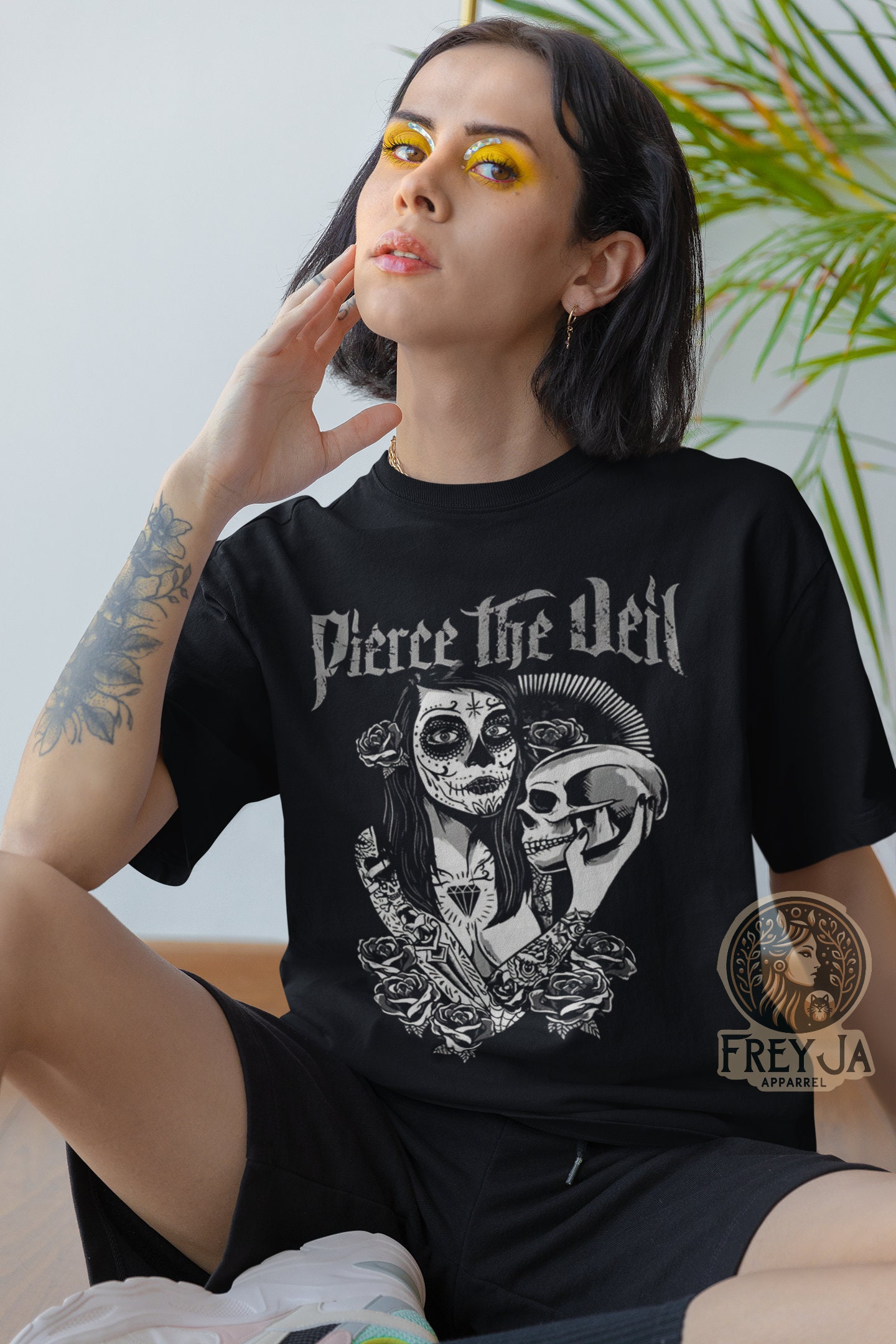 theredthread S pierce T-shirt【black】 THEREDTHREAD / ザレッドスレッド】S pierce T-shirt