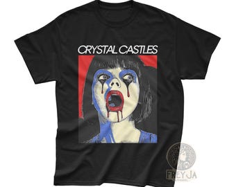 Camiseta musical de Crystal Castles, camiseta de banda indie, regalo para amantes de la música, camiseta gráfica unisex, ropa para festivales