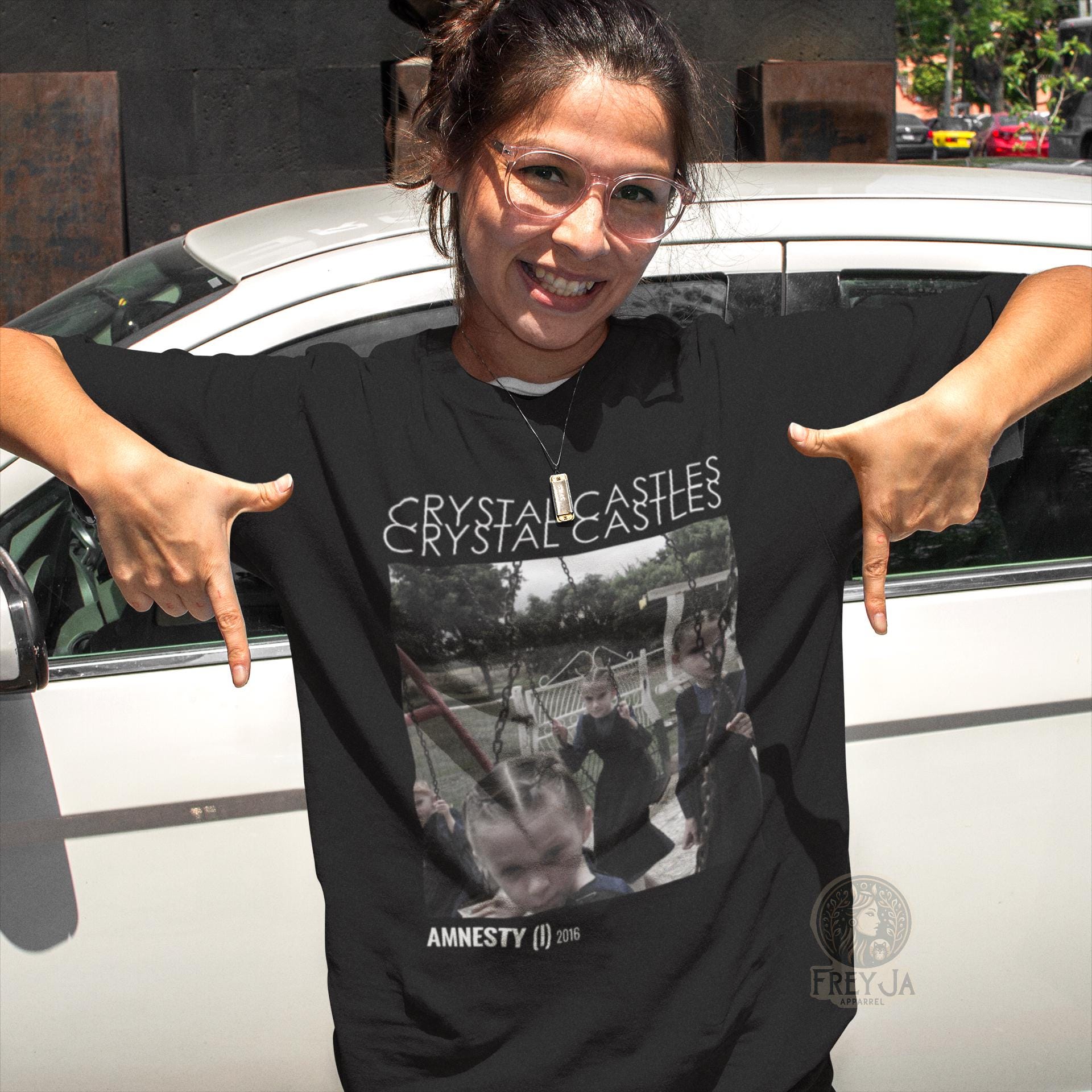 クリスタルキャッスルズTシャツ、ユニセックスミュージックバンド