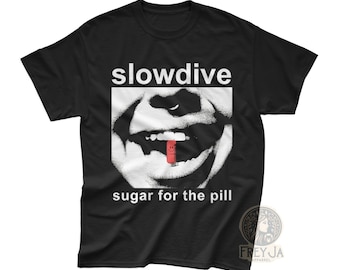 Slowdive Exclusive T-Shirt - Indie Music Band Merch - Rock Music Apparel Gift - Sugar For The Pill Album Tee