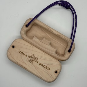 Portable crimp training edge 20mm Unlevel and flat, Wood climbing hold, gifts for climbers