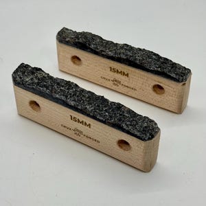 Granite Woodie Edges 10/15/20mmTraining crimp edge pairs, Wood climbing holds, rock climbing holds