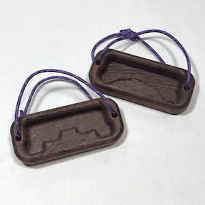 Portable crimp training edge 20mm Unlevel and flat, Wenge Wood climbing hold, gifts for climbers