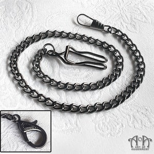 Black pocket watch chain top