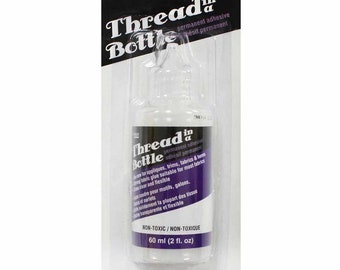 Permanent Sewing Adhesive 'Thread in a Bottle' Liquid Patch No-Sew Fabric Glue Tak