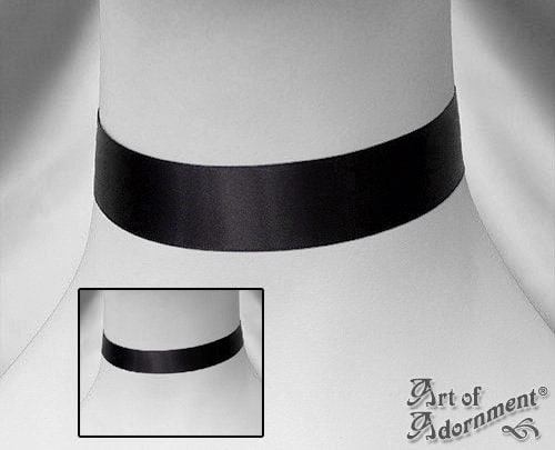 THICK SATIN CHOKER IN BLACK, CHAMPAGNE OR BLUSH
