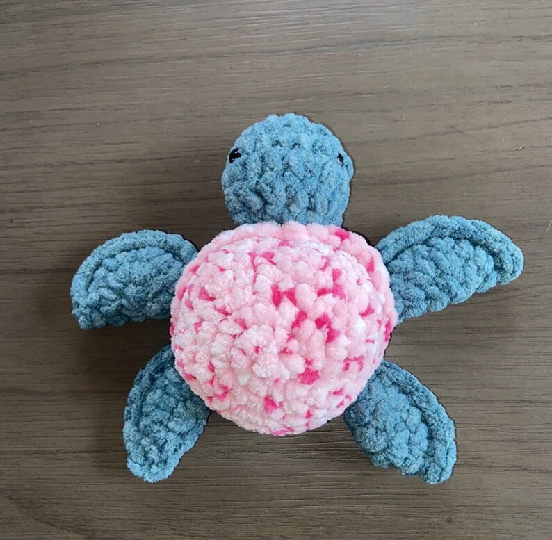 Crocheted chenille turtle Plush image 1