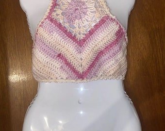 size xs crocheted halter top