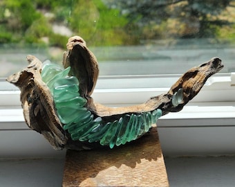 Driftwood and Sea Glass Decor