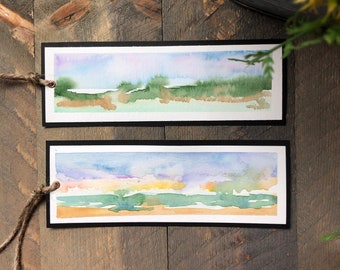 Watercolor Bookmarks, Set of Two