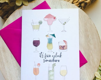 Happy Hour Celebration Cards | Set of Four