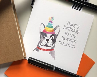 Favorite Hooman Birthday Card | Single Card