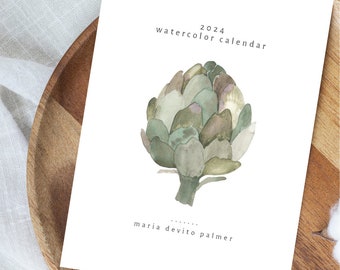 2024 Garden Vegetable Watercolor Calendar