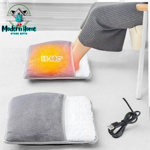 Winter Electric Foot Heating Pad USB Charging Soft Plush Washable Foot Warmer Heater Improve Sleeping Household Foot Warming Mat