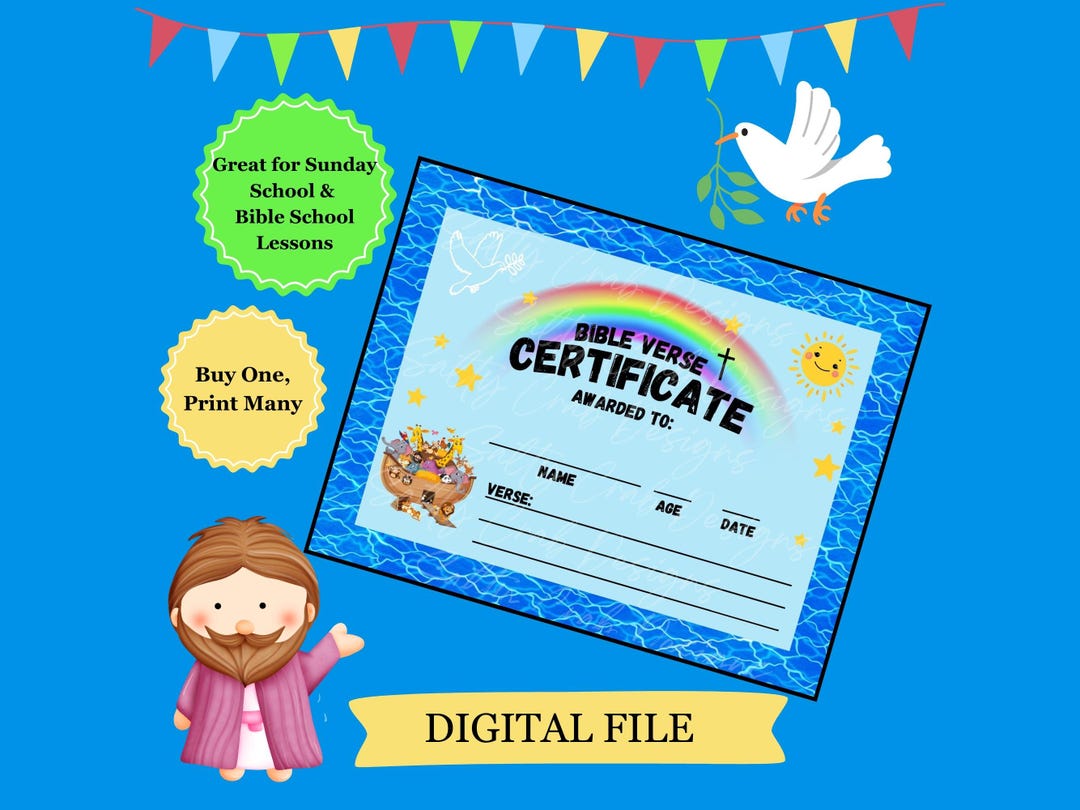 Printable Children's Award Certificate | Noahs Ark Printable ...
