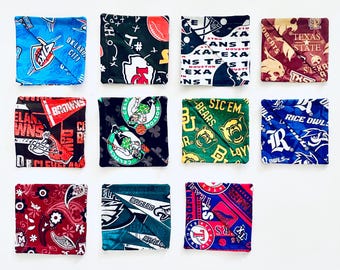 Handmade Fabric Corner Bookmark – Sports Teams & University Prints