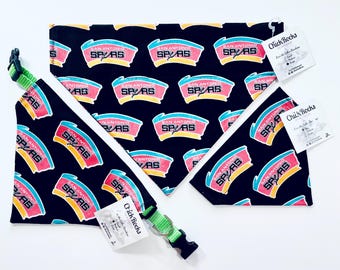 San Antonio Spurs Dog Bandana: Over the Collar Pet Scarf