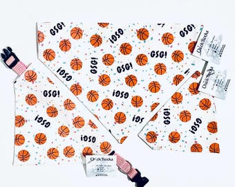 San Antonio Spurs GSG Fiesta Confetti - Teal, Pink, and Orange : Over the Collar Pet Scarf