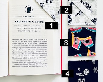 San Antonio Spurs - Fabric Corner Bookmarks