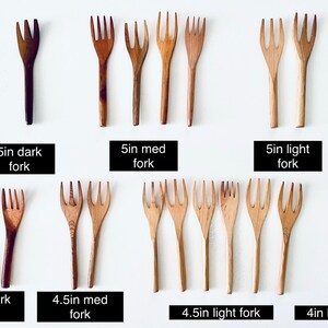 Mexican mini Forks, Wooden Forks, Oaxaca, Charcuterie Utensils image 2