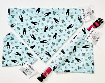 San Antonio Spurs Nuns BLUE Pet Bandana: Over the Collar Pet Scarf