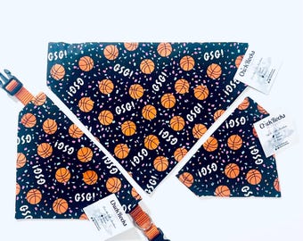 San Antonio Spurs GSG Fiesta Confetti - Teal, Pink, and Orange : Over the Collar Pet Scarf