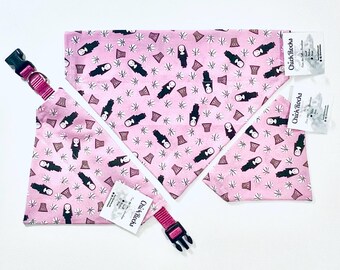 San Antonio Spurs Nuns PINK Pet Bandana: Over the Collar Pet Scarf
