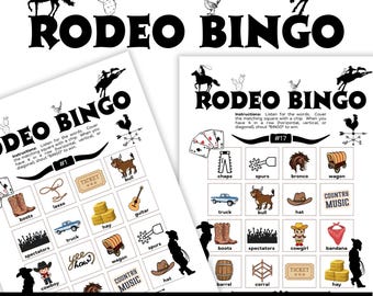 Rodeo Bingo | Texas Culture Game | Printable Classroom & Family Activities