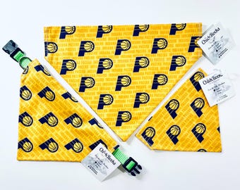 Indiana Pacers / Dog Bandana / Over the Collar Cat Bandanna / Pet Bandana / Slip-on / Pet Scarf / Dog Capes