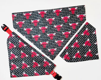 Chicago Bulls / Dog Bandana / Over the Collar Cat Bandanna / Pet Bandana / Slip-on / Pet Scarf / Dog Capes