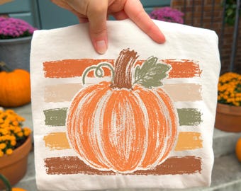 Comfort Colors® Striped Pumpkin Shirt, Take Me To The Pumpkin Patch Tee, Retro Fall Pumpkin Tee, Autumn Shirt, Thanksgiving T-Shirt