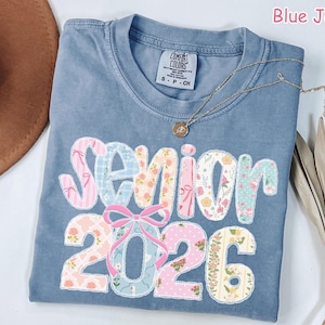 Comfort Colors® Senior 2026 Shirt, Coquette Senior Bow Shirt, Class of 2026 Shirt, High School Senior Tee, Graduation Gift, Cute Senior Gift
