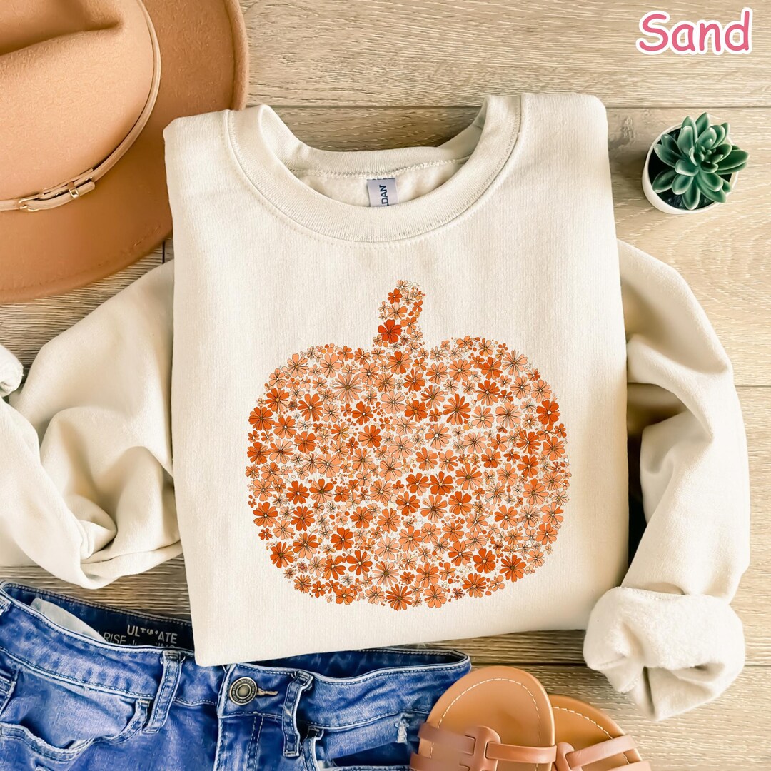 Floral Pumpkin Unisex Hoodie