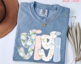Comfort Colors® Floral Gigi Shirt, Cute Grandmother Shirt, Trendy Spring Gigi Tee, Gigi Gifts, Mothers Day Gift for Grandma New Grandma Gift