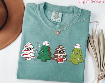 Christmas Nurse Tree Cake Shirt, Nursing Christmas T-Shirt, Christmas Gifts for Nurses, Holiday Nurse Gift, Christmas Nursery Crewneck