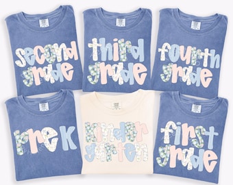 Comfort Colors Teacher Grade Level Shirt, Back to School Teacher Team Shirts, Cute Matching Teacher Shirts, Coquette Teacher Squad Shirts
