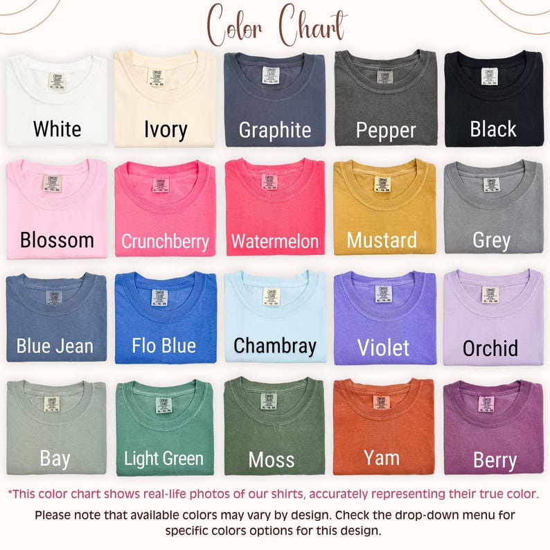 Comfort Colors® Wildflower Shirt, Floral Cottagecore Shirt, Botanical Graphic Tee, Womens Flower Shirt, Nature Shirt, Wild Flower Tee image 8