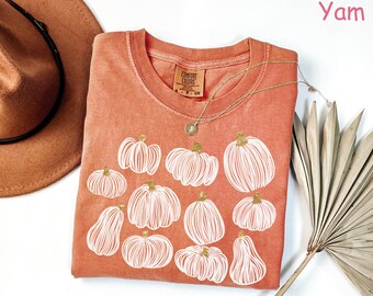 Comfort Colors® Pumpkin Shirt, Fall Pumpkins T-Shirt, Cozy Autumn Shirt, Fall Harvest Shirt, Pumpkin Patch Shirt, Thanksgiving Shirt