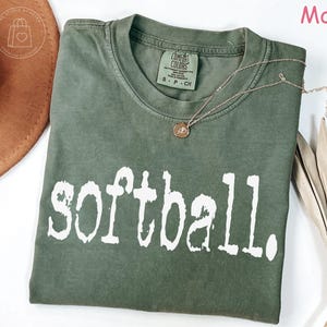 Comfort Colors® Retro Softball Shirt, Softball Game Day Shirt, Womens Softball Shirt, Sports Mom Tee Gift For Softball Lover Softball Season