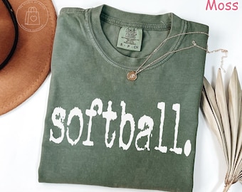 Comfort Colors® Retro Softball Shirt, Softball Game Day Shirt, Womens Softball Shirt, Sports Mom Tee Gift For Softball Lover Softball Season