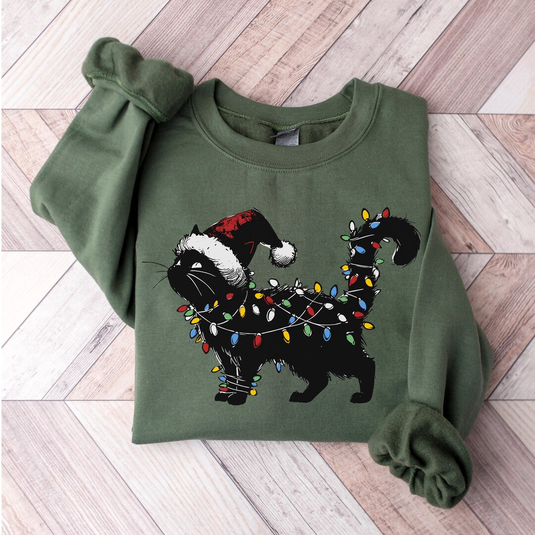 Christmas Cat Print Women's Shorts