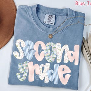 Comfort Colors® Second Grade Teacher Shirt, Coquette Bow 2nd Grade Teacher Shirt, Back to School Shirt, Gift for Teacher, Elementary School
