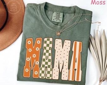 Comfort Colors® Fall Mama Shirt, Fall Mama Polka Dots Shirt, Cute Fall Gift For Mom, Thanksgiving Mama Shirt, Autumn Mom Crewneck