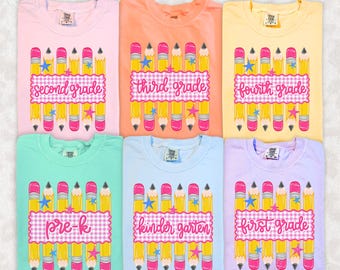 Comfort Colors® Teacher Grade Level Shirt, Back to School Teacher Team Shirts, Cute Matching Teacher Shirts, Trendy Teacher Squad Shirts