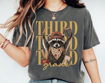 Comfort Colors® Custom Back To School Shirt Funny Teacher Raccoon Shirt First Day Of School Kids Shirt Preschool Kindergarten Elementary Tee