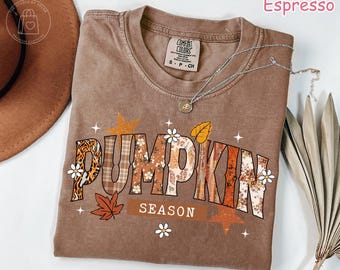 Comfort Colors®  Pumpkin Season Shirt, Autumn Fall Shirt, Thanksgiving Shirt, Fall Pumpkin T-Shirt, Pumpkin Patch Tee