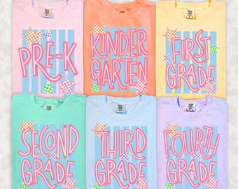 Comfort Colors® Teacher Grade Level Shirt, Back to School Teacher Team Shirts, Cute Matching Teacher Shirts, Trendy Teacher Squad Shirts