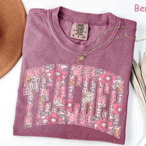 Comfort Colors® Floral Teacher Shirt Cute Teacher Gift Spring Floral Teacher Tee Gift for Teacher Teaching Shirt Teacher Appreciation Gift